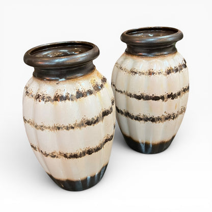 Pair Scheurich West German Pottery Vases 292-54