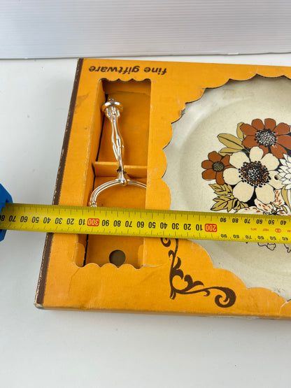 Johnson of Australia Floral Cake Plate & Server Gift Set – Original Box