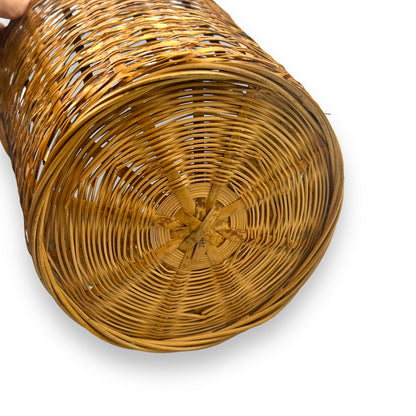 Cane Basket with Tortoiseshell Cane Weave