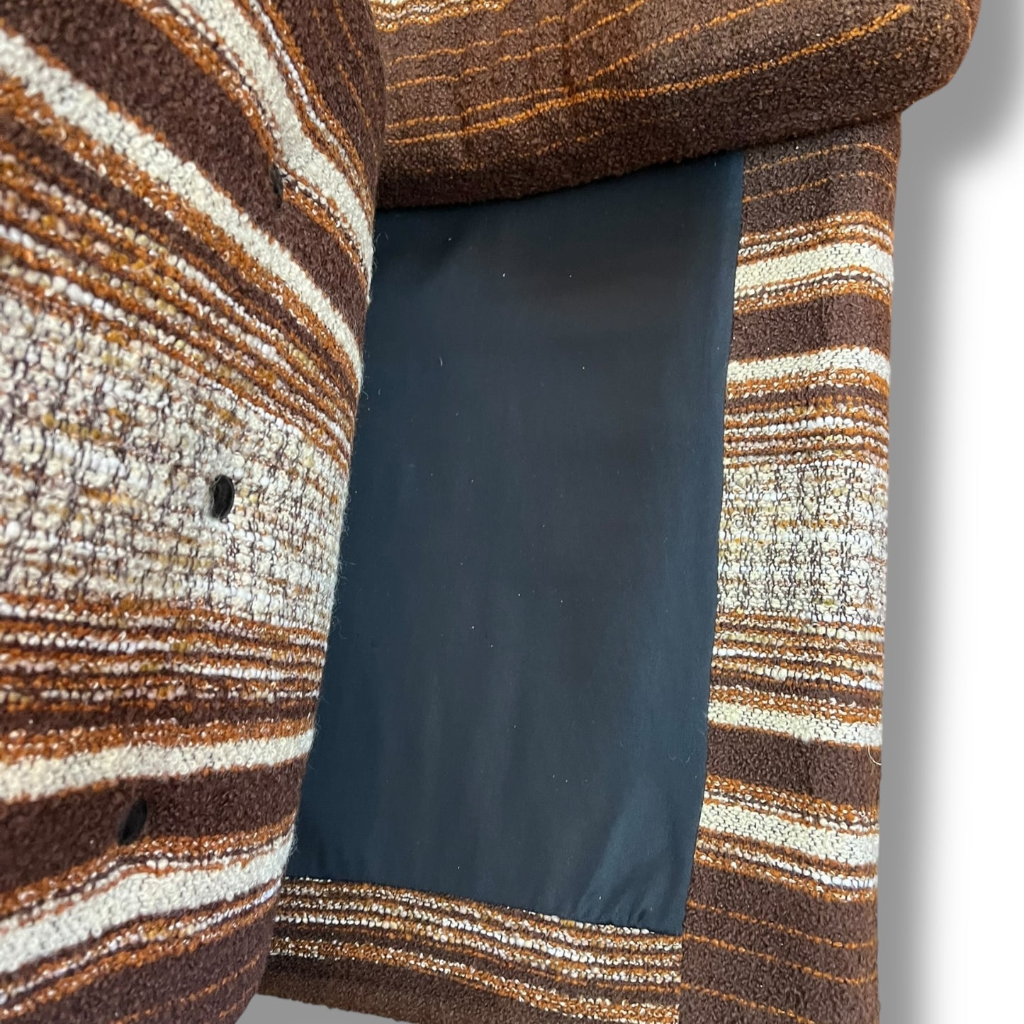 Danish Deluxe Mid Century 3-Seater Lounge – Striped Upholstery