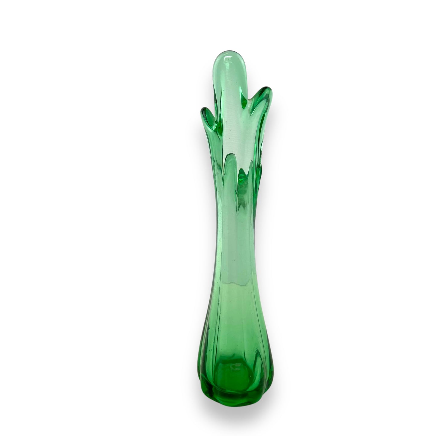 Green Swung Glass Vase