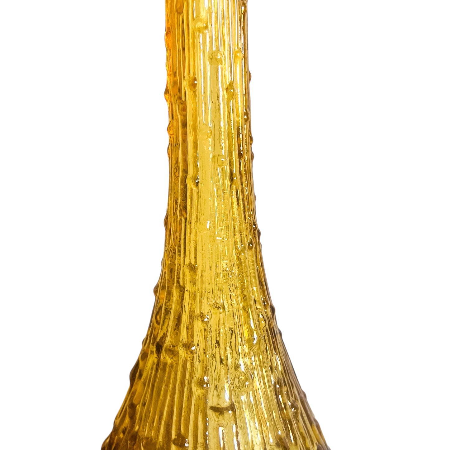 Amber Glass Wax-Drip Genie Bottle