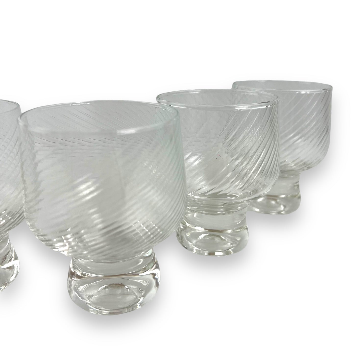 Crown Corning “Regis” Swirl 9cm tall Glass Set of 6