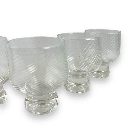 Crown Corning “Regis” Swirl 9cm tall Glass Set of 6