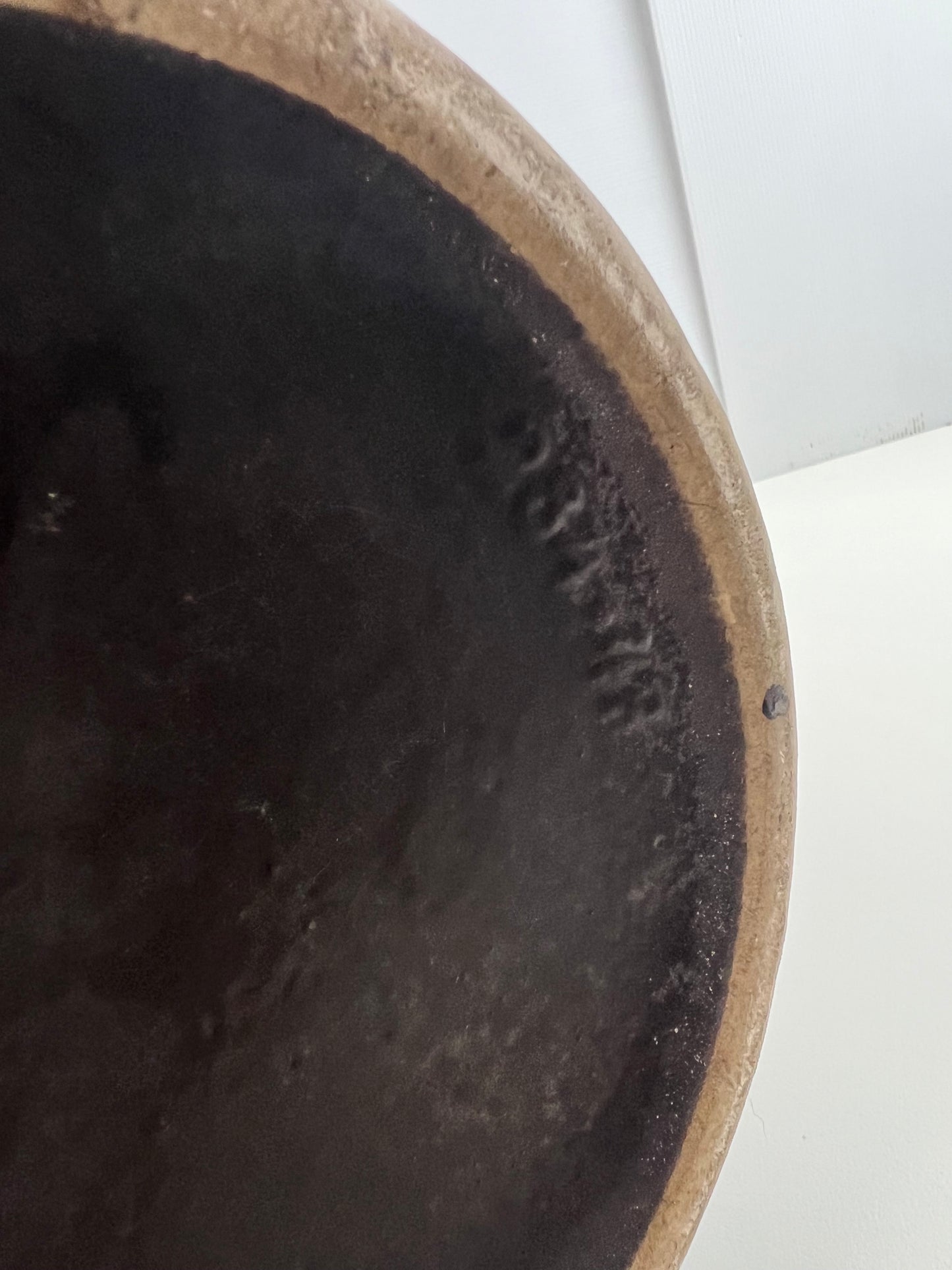 West German Pottery Orange & Brown Floor Vase