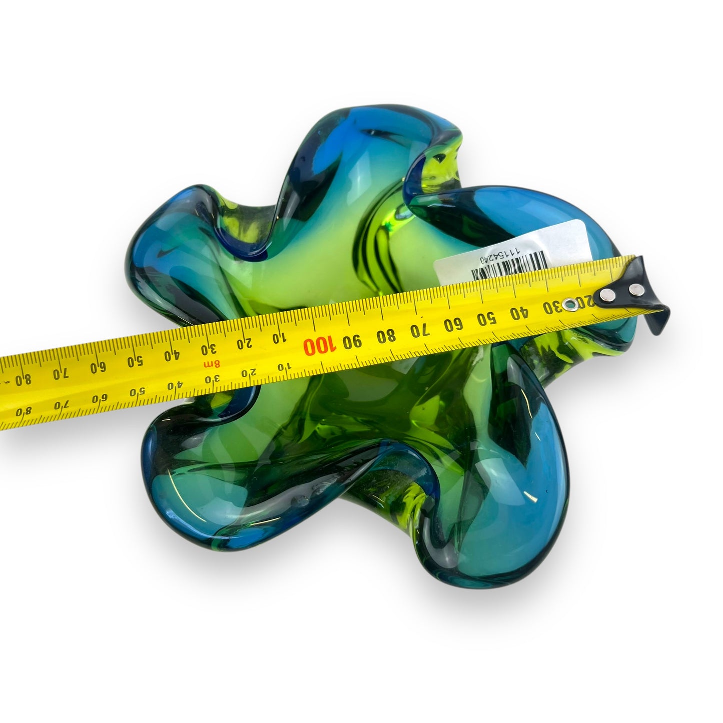 Blue and Green Art Glass Dish