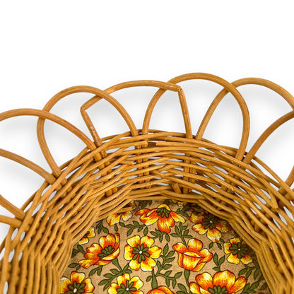 Wicker basket Yellow Flowers