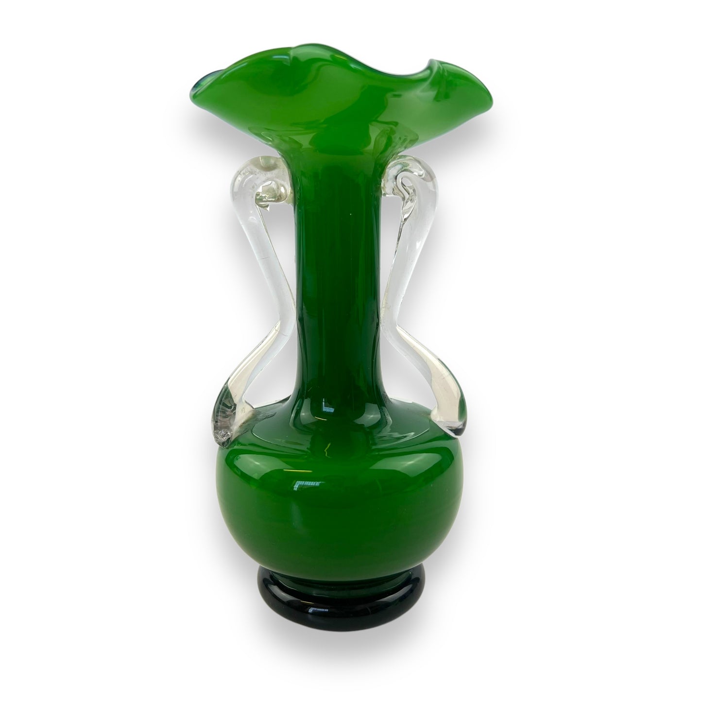 Green Art Glass Vase