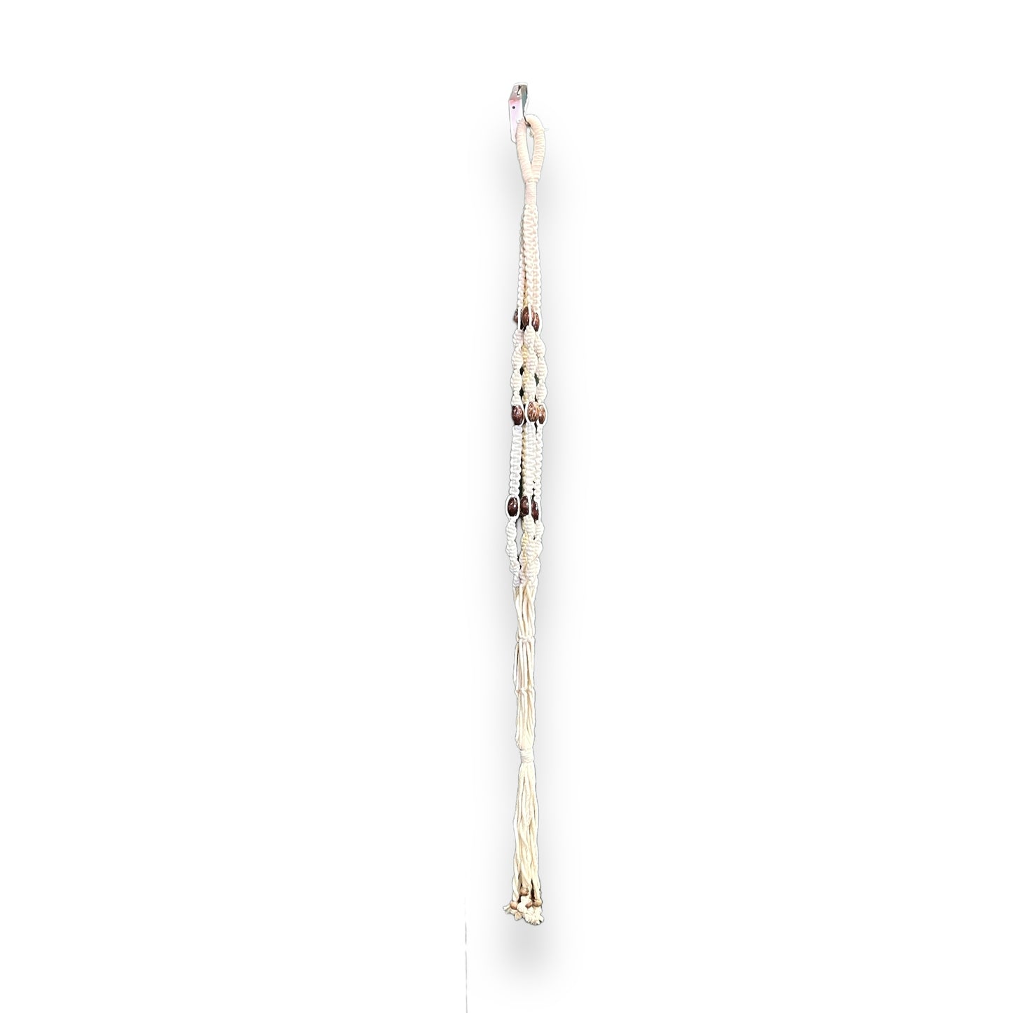 Macrame Plant Pot Holder with wooden Beads