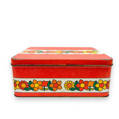 Willow Australia Colourful Flower Rectangle Storage Tin