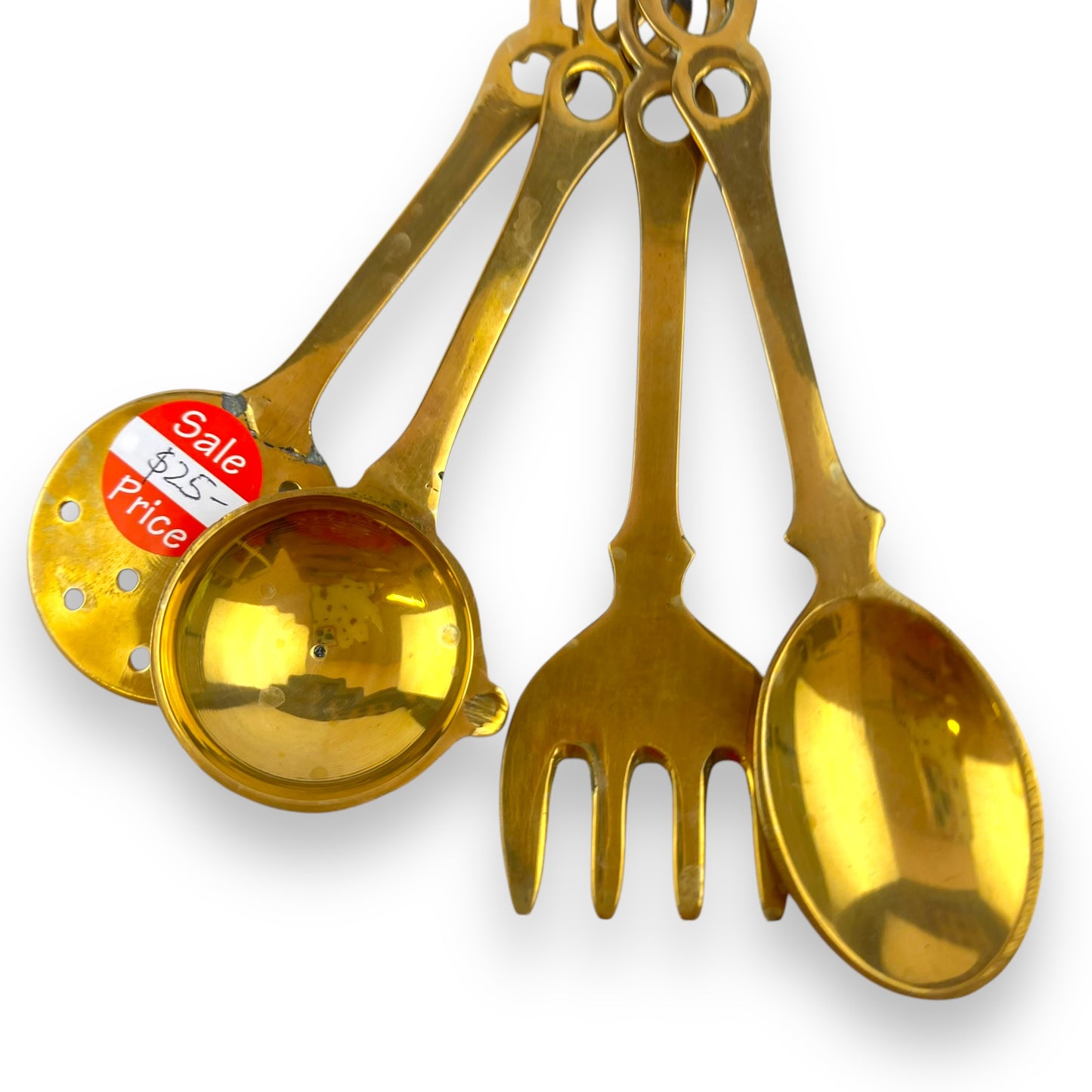 Brass Kitchen Utensil Set – 4 Piece