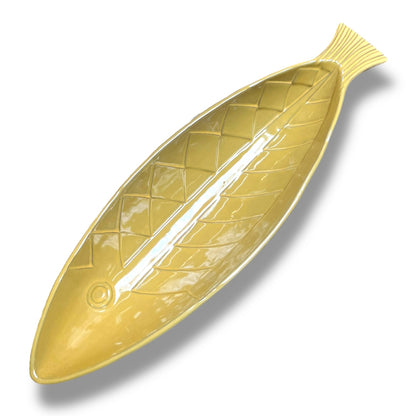 Gabriel Ceramic Yellow Fish Dish — Mid-Century Swedish Design