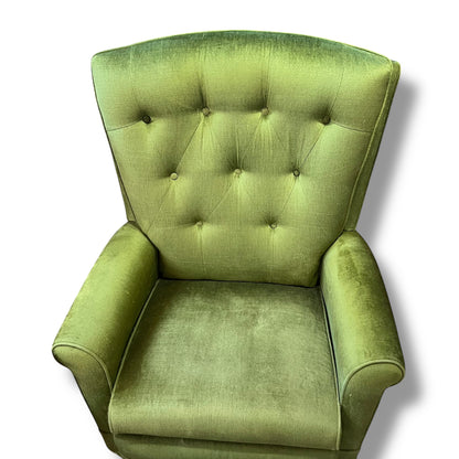 Green Jason Reclining Lounge Chair with footrest