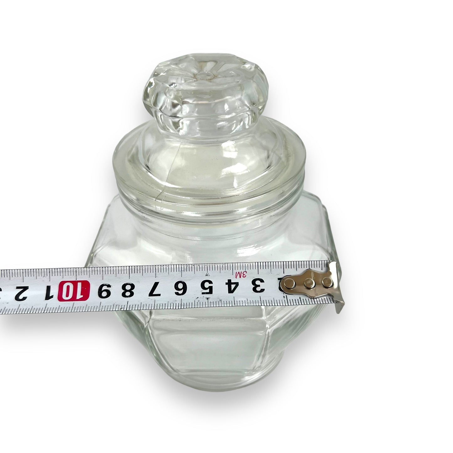 Clear Glass Jar with suction lid