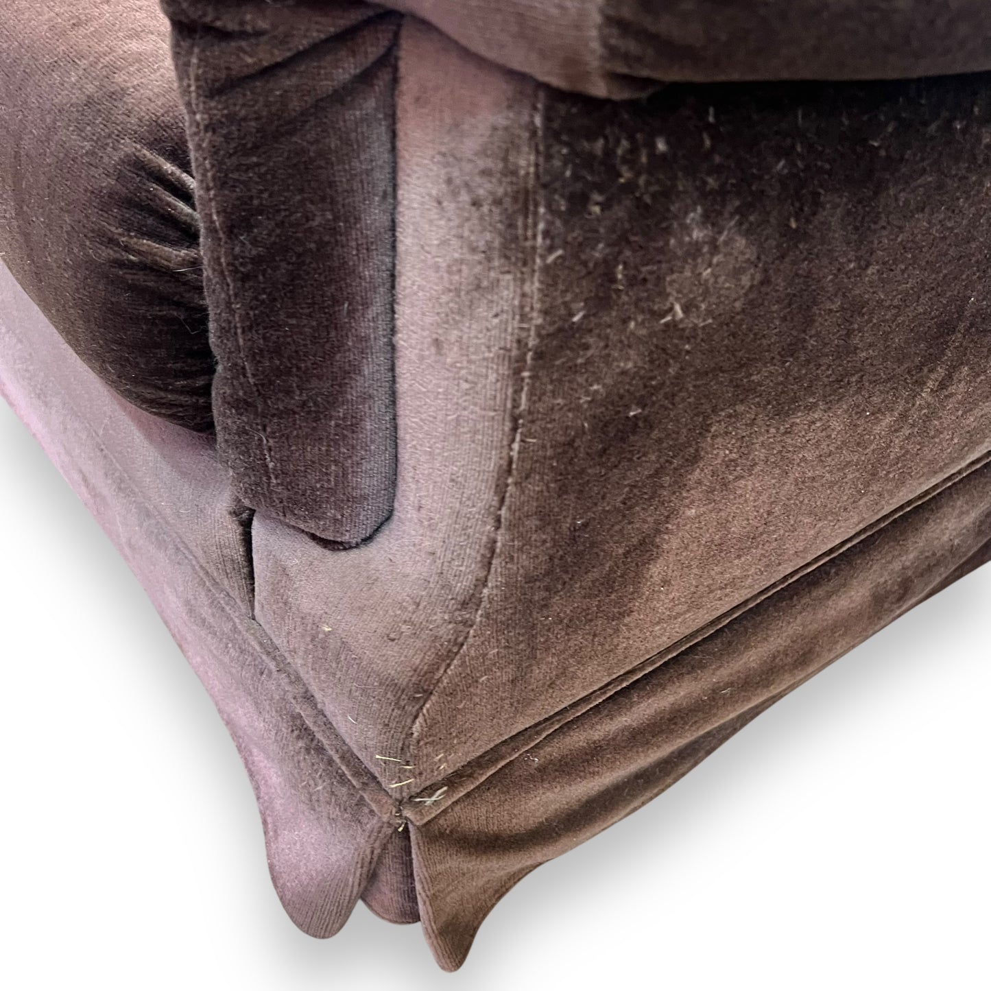 Brown Velour Lounge Chair