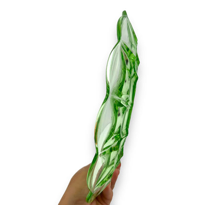 Green glass ballerina plate
