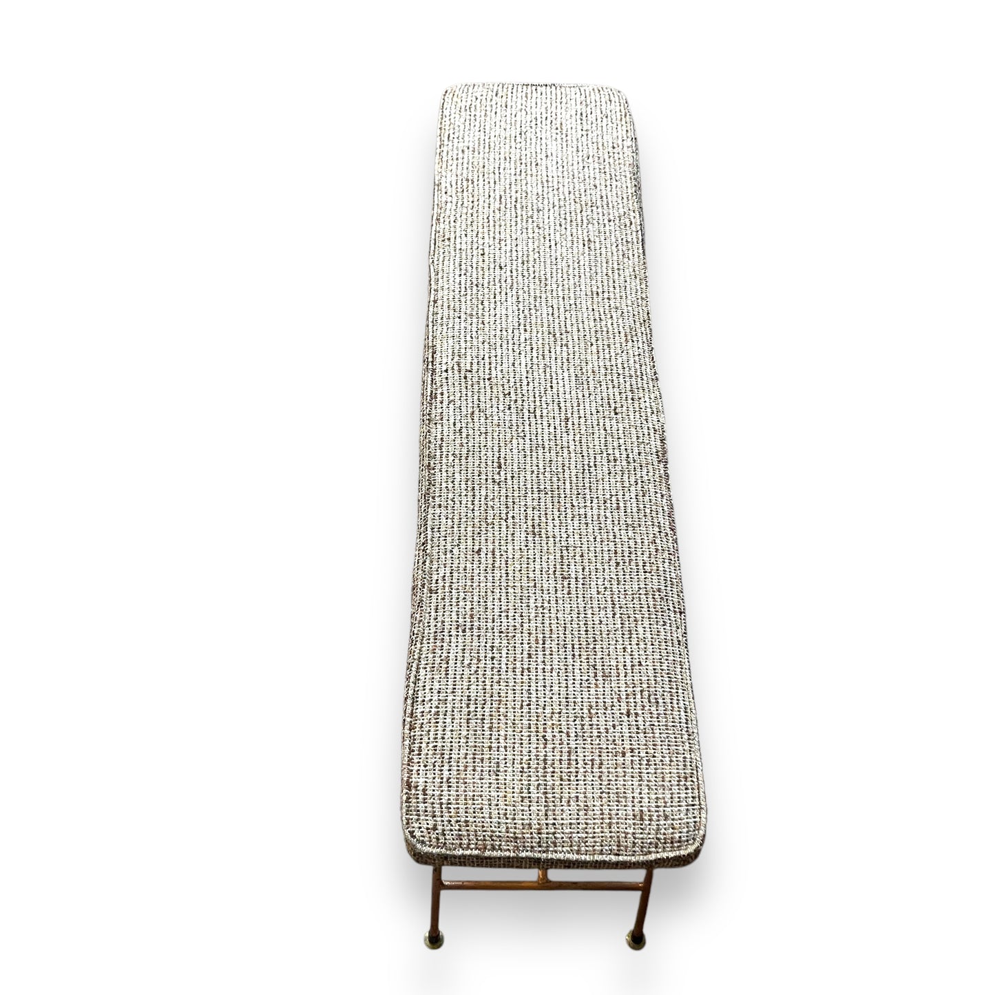 Woven Bench with Metal Legs