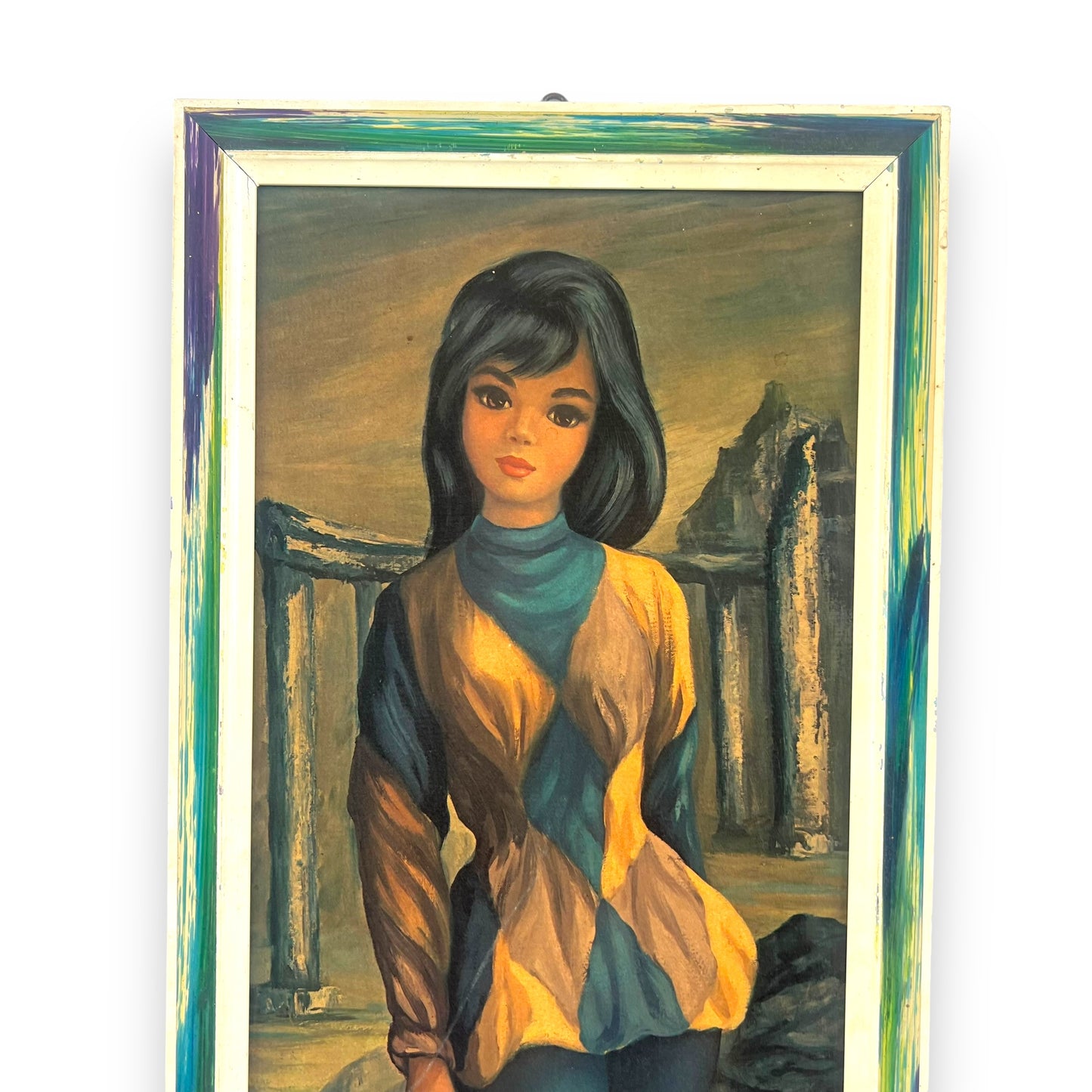 MAIO Harlequin Big Eye Art Framed Print.