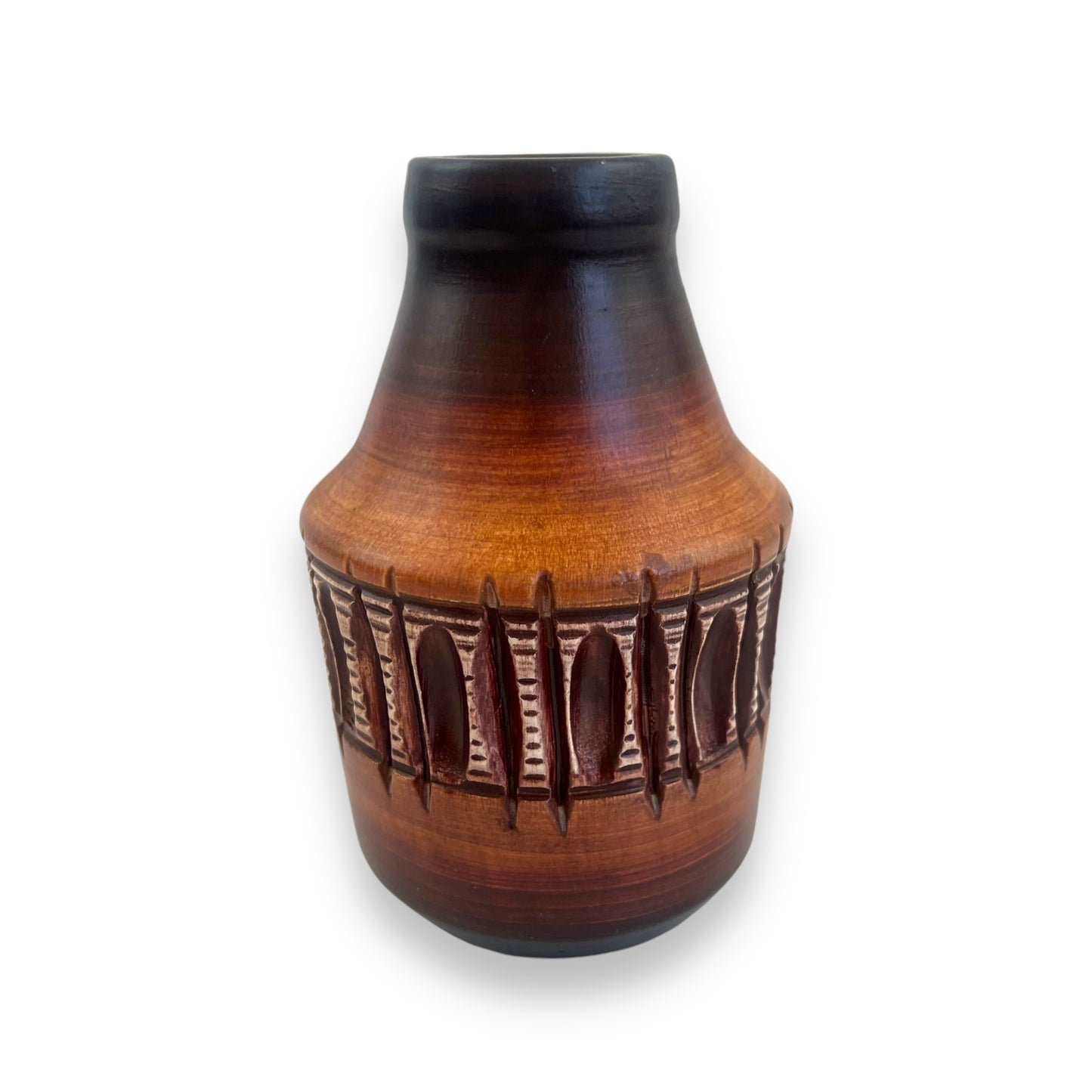 Beit Hayotser Brown Patterned Pottery Vase