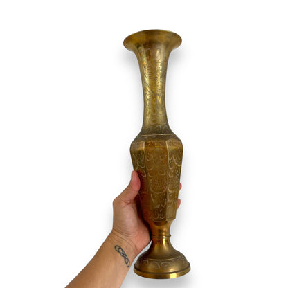Tall Brass Vase