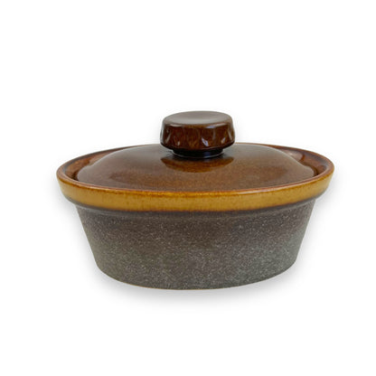 Brown Oval Baking Dish with Lid