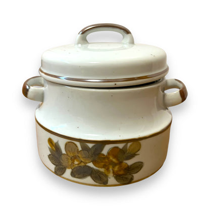 La Provence Ceramic Casserole Dish with Lid - Stoneware Floral Design - Made in Korea