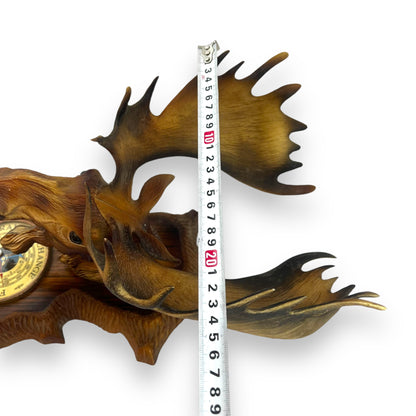 Norwegian Moose Barometer | Scandinavian Mid-Century Wall Weather Station | 1970s