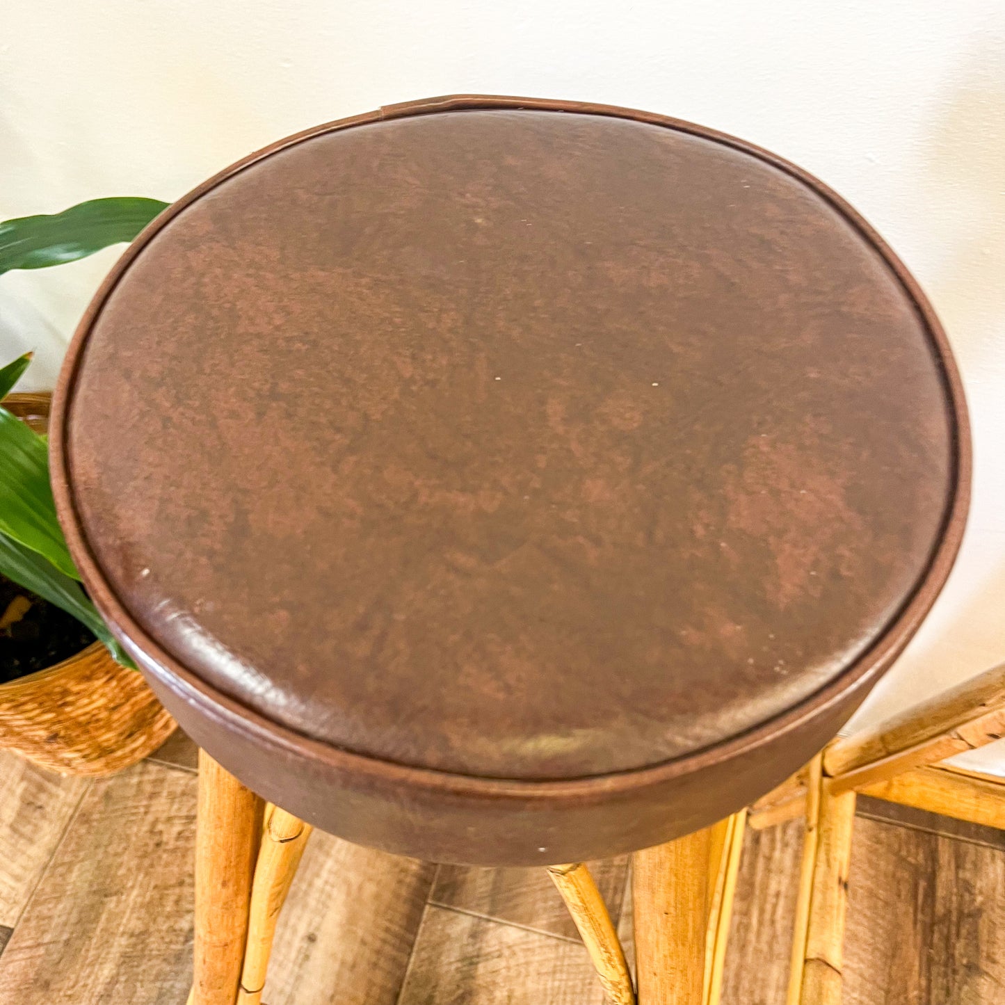 Cane Barstool Brown Tops set of 2