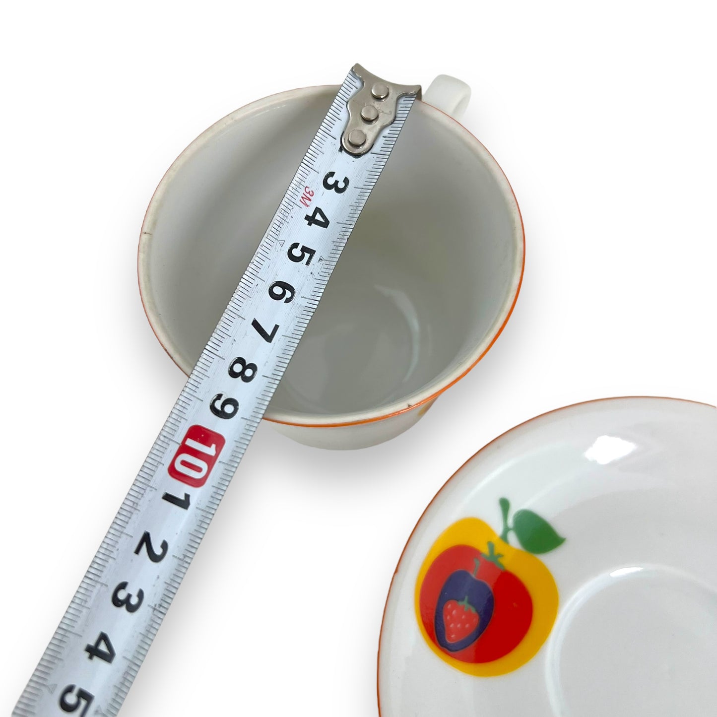 Strawberry & Apple design teacup set of 2