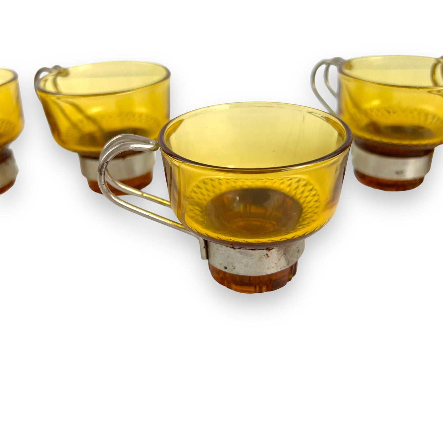 Amber Glass Espresso Cup Set of 5