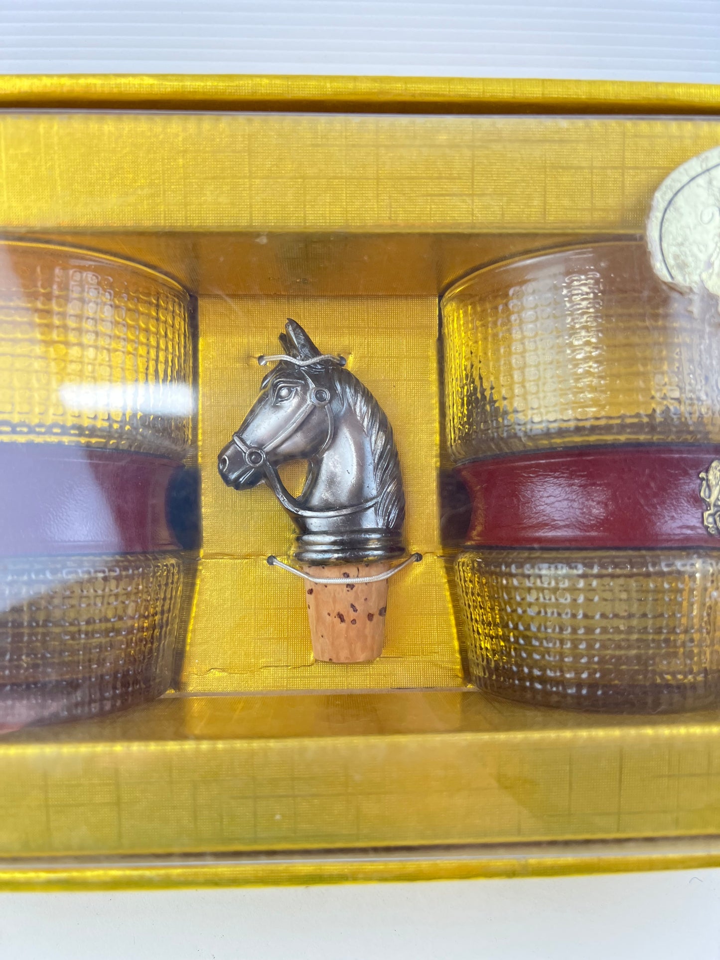 Glass Tumbler & Horse Bottle Stopper Gift Set