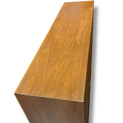 Mid-Century Teak Veneer Bureau Writing Desk & Bar Cabinet by Noblett Furniture