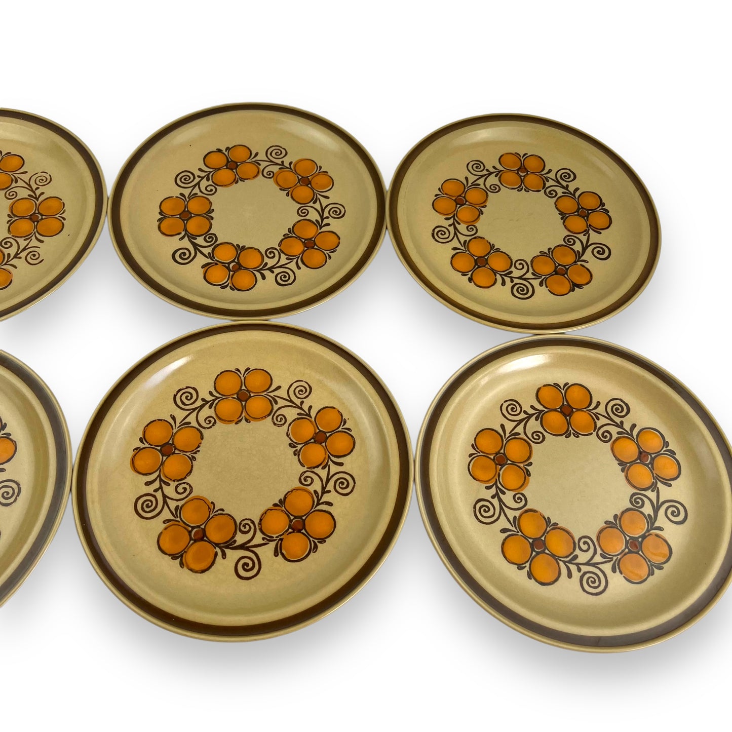 Set of 6 Three Castles Stone “Grenada” dinner plates