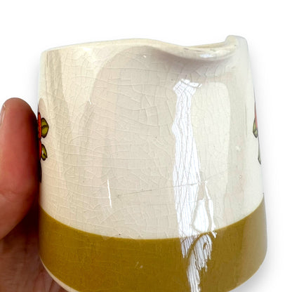 Retro flower cream/milk jug