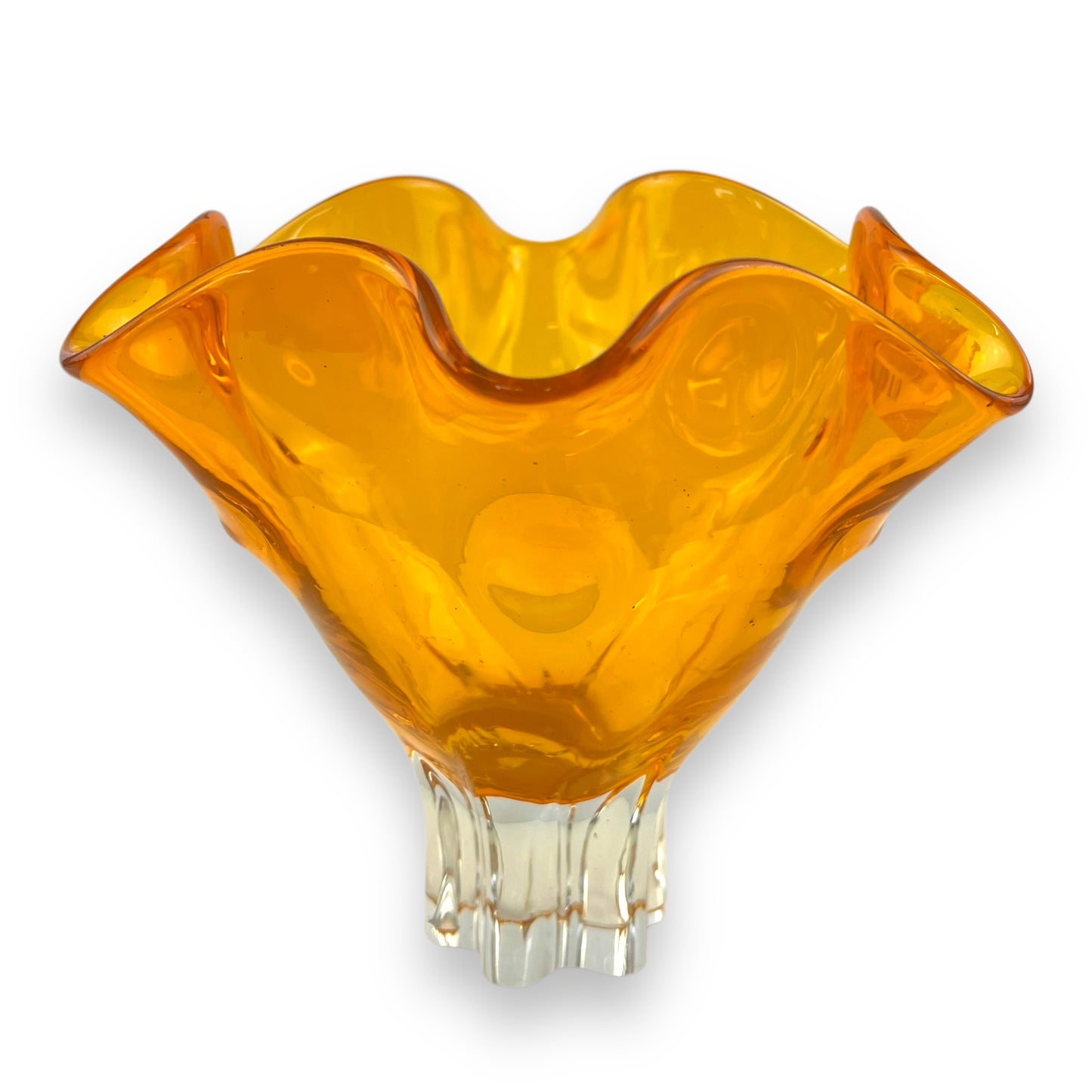Orange Art Glass Vase