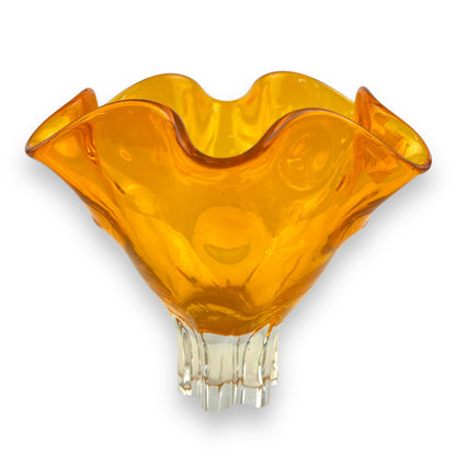 Orange Art Glass Vase