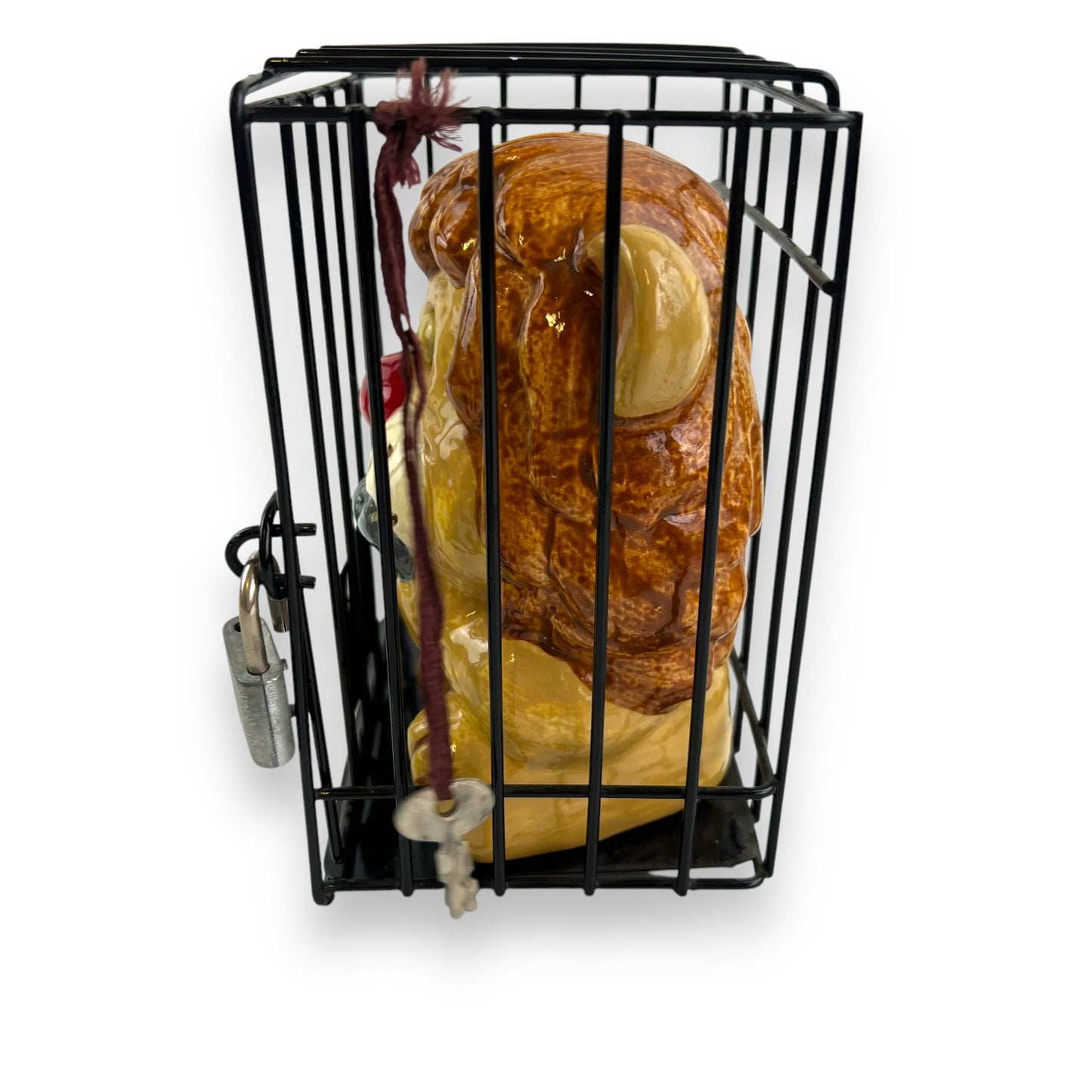 Lion in Cage Coin Ceramic Money Bank