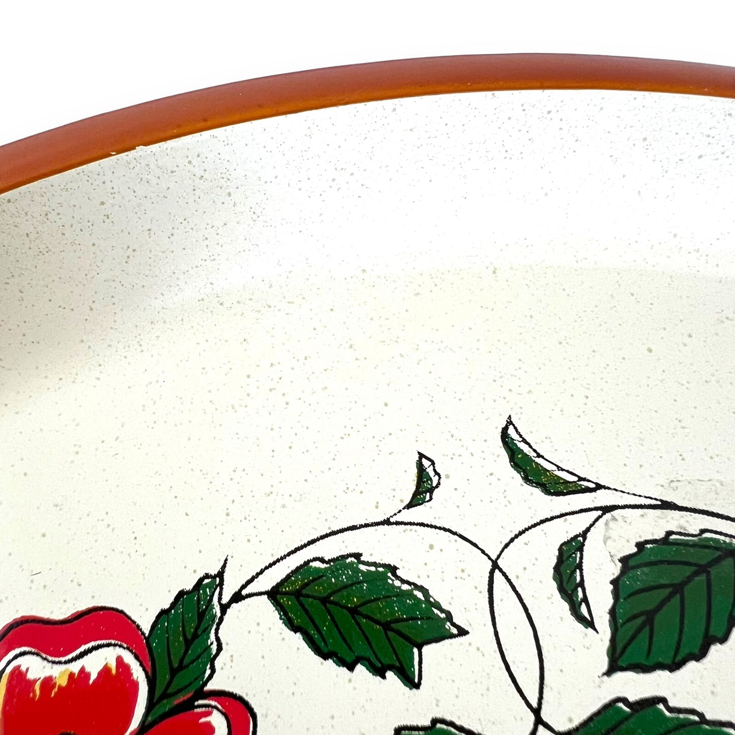 Plastic Red Flower Round Tray