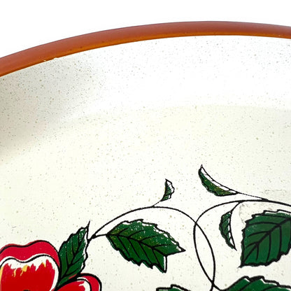 Plastic Red Flower Round Tray