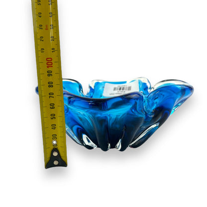 Blue Art Glass Dish
