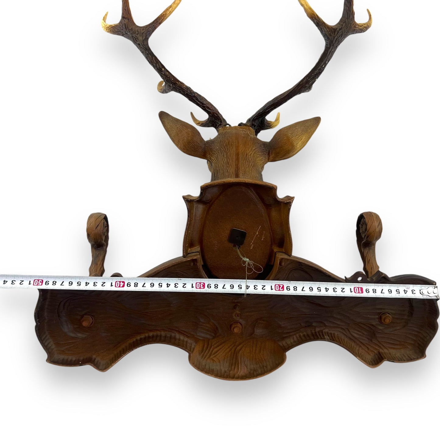 Fisher France Plastic Elk Stag Deer Head Coat Rack - Faux Antler Wall Hanging