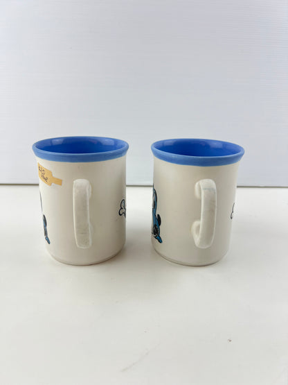 Blue Dog Ceramic Mugs – Set of 2