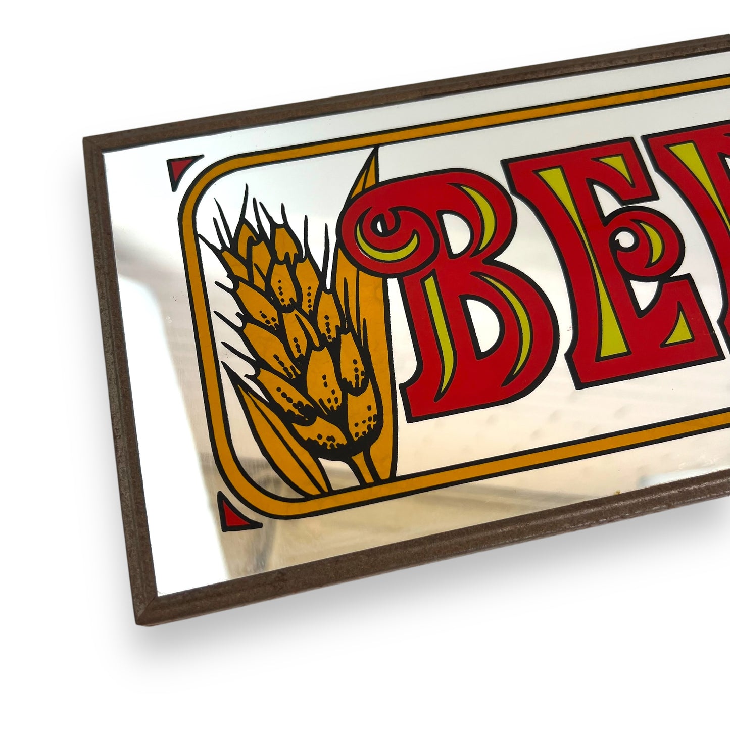 Beer 5cents Glass Mirror Framed Bar Sign