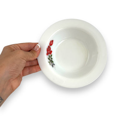 Pyrex “June Rose” Milk Glass Dessert Bowls - Set of 7