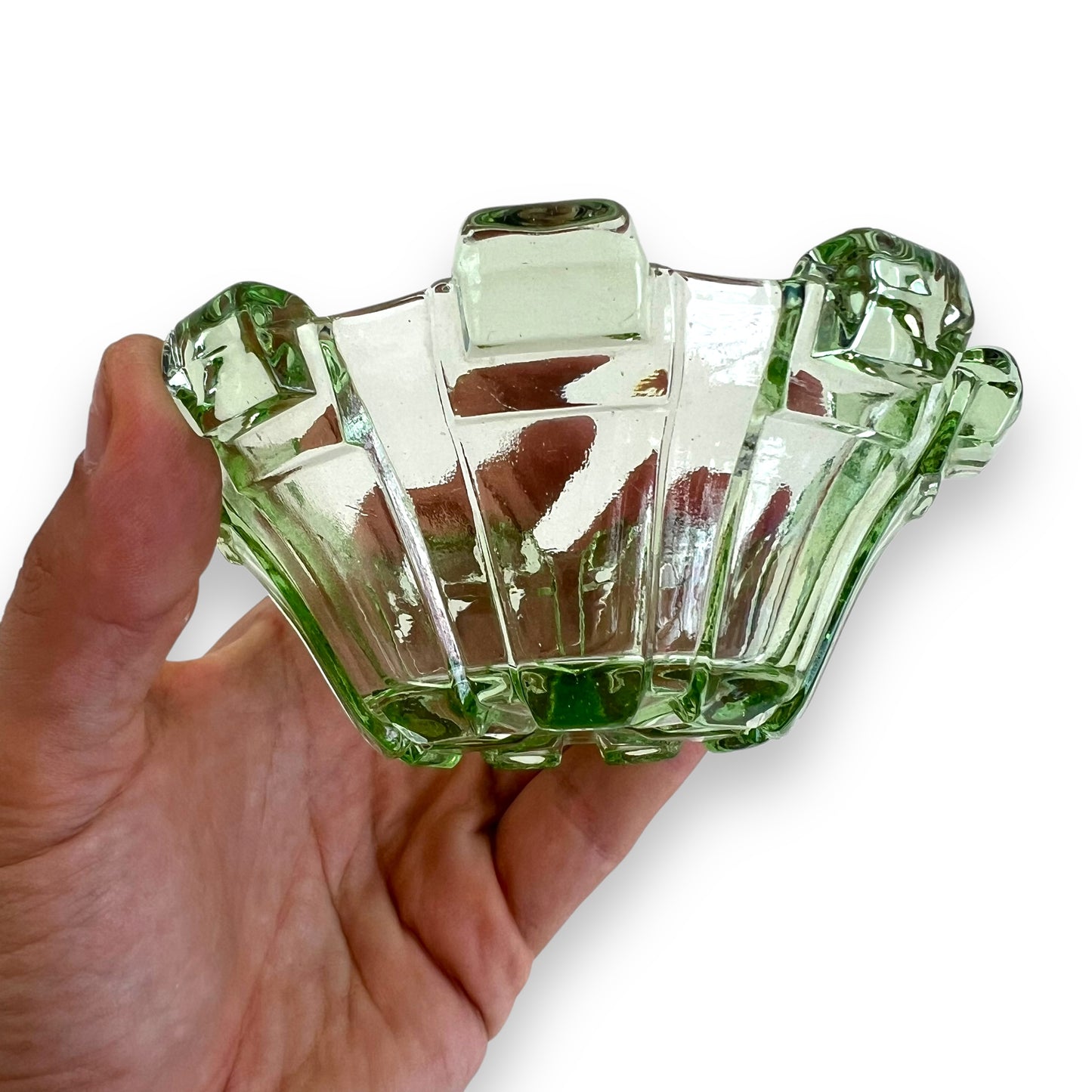 Green Glass trinket Bowl