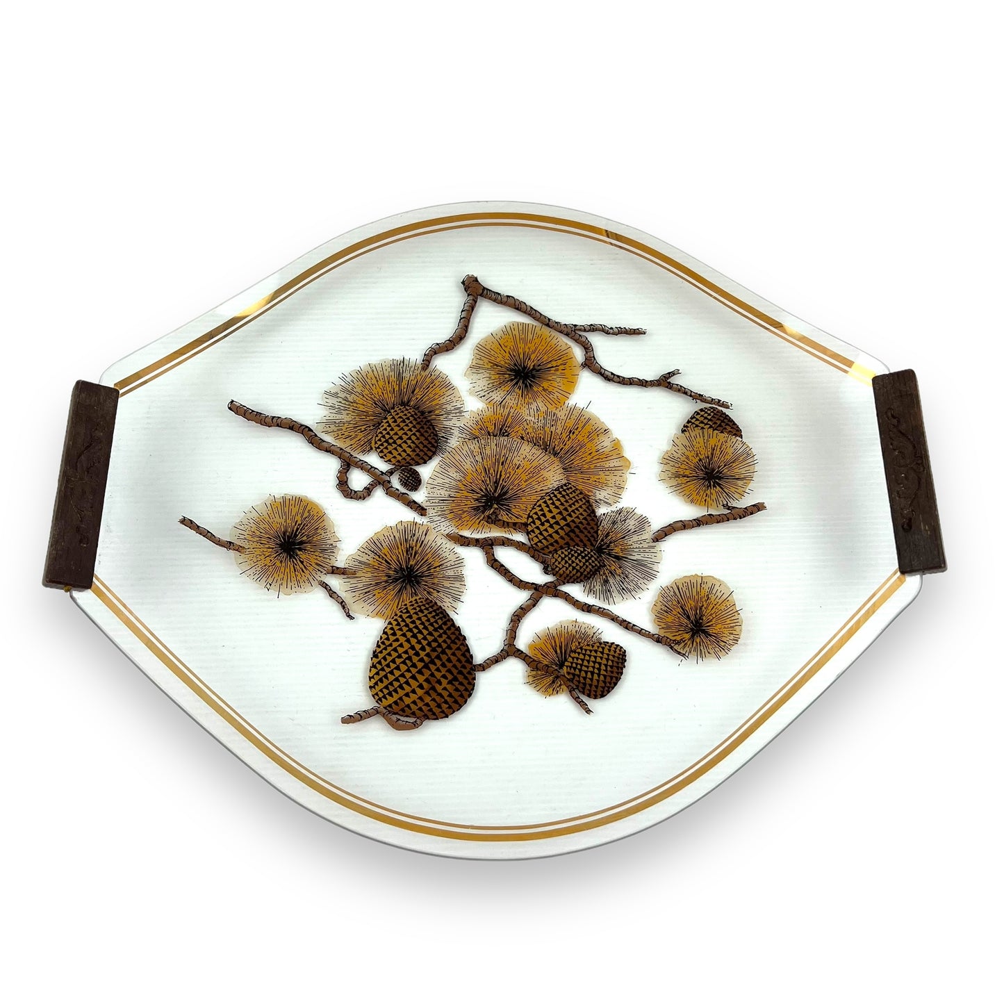 Glass Pine Cone Platter