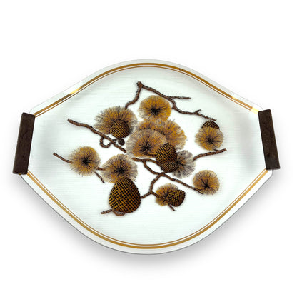 Glass Pine Cone Platter