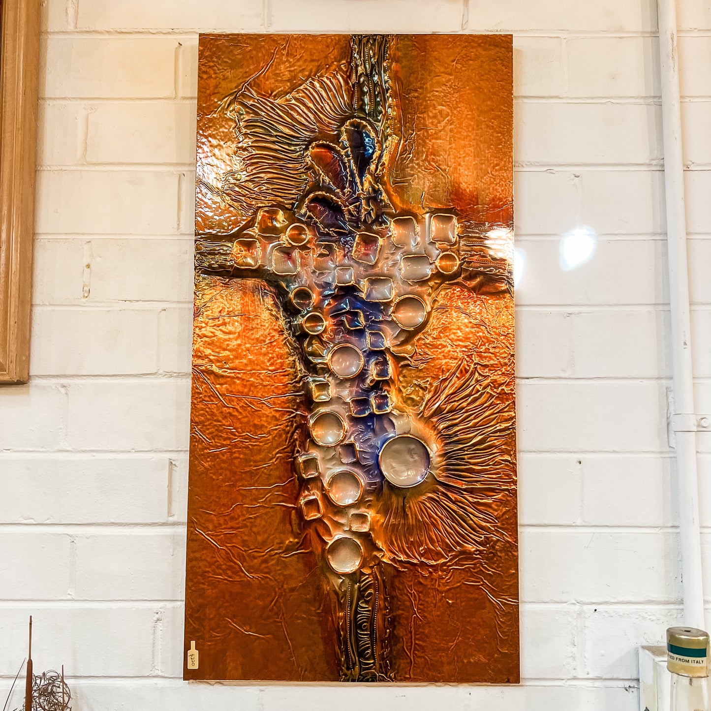 Copper Brutalist Artwork