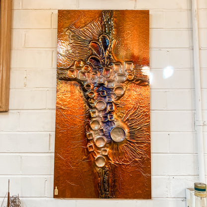 Copper Brutalist Artwork