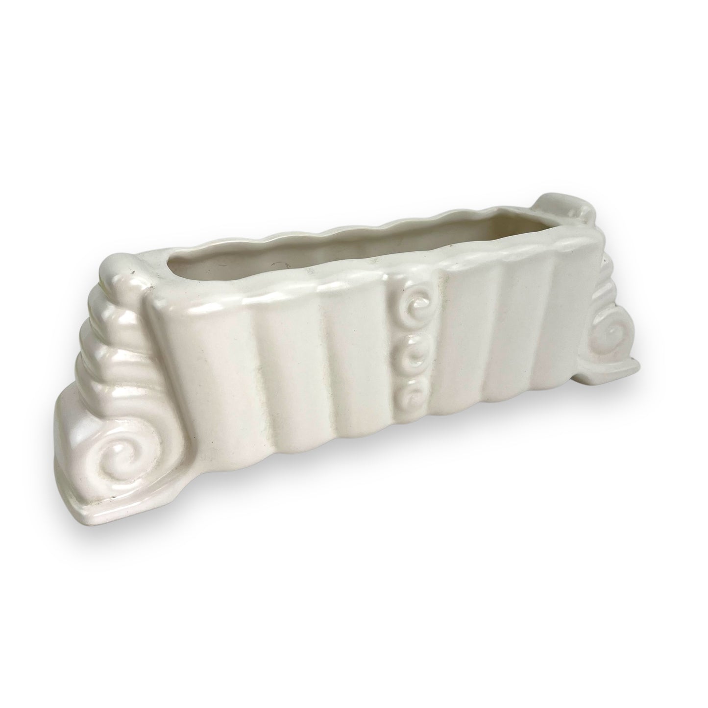 Diana Pottery Trough Vase white